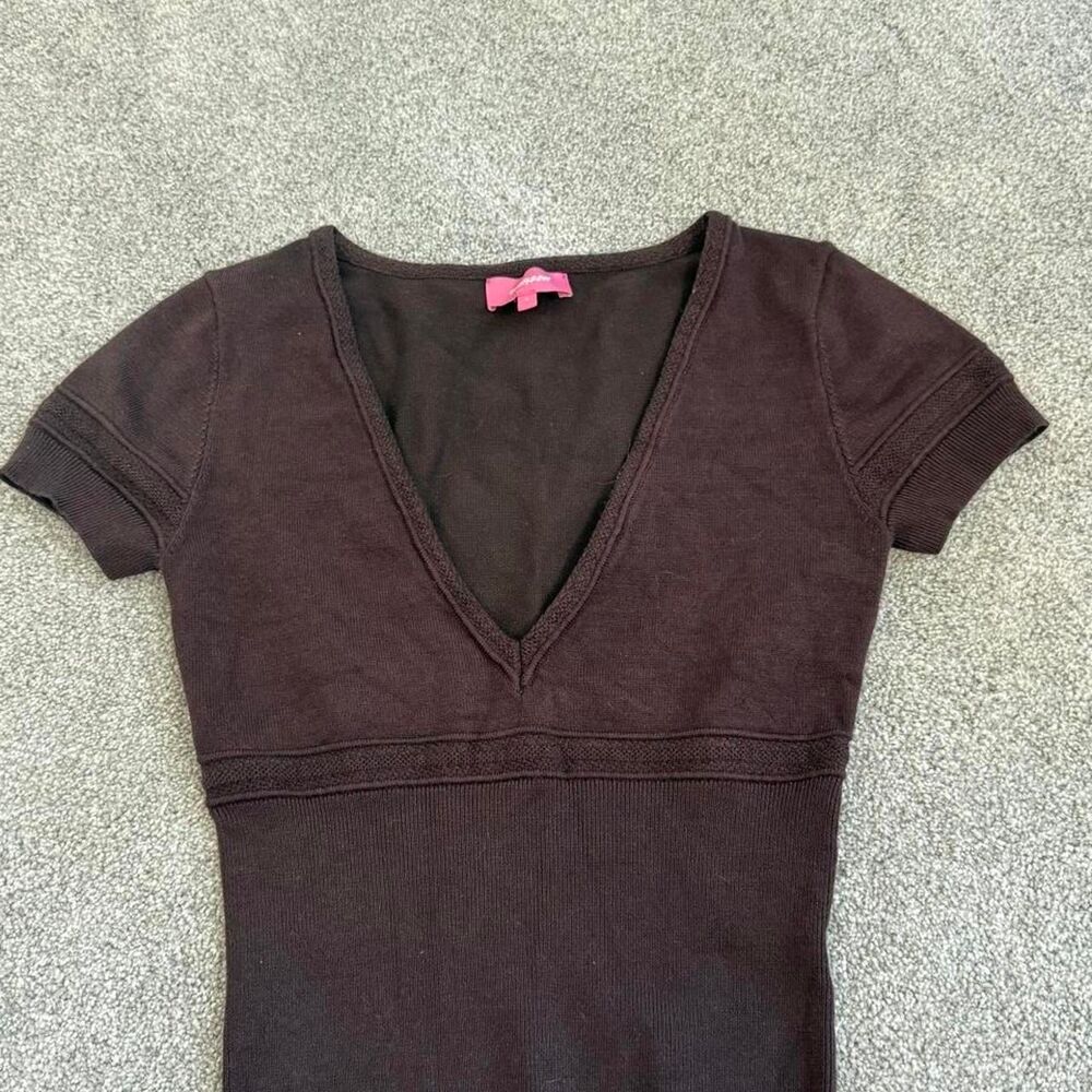Edikted Women's Brown and Black Crop-top